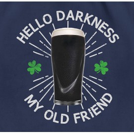 Shirtracer - Gym Bag Backpack - St. Patricks Day - Hello Darkness My Old Friend Irish, 08 Navy Blue