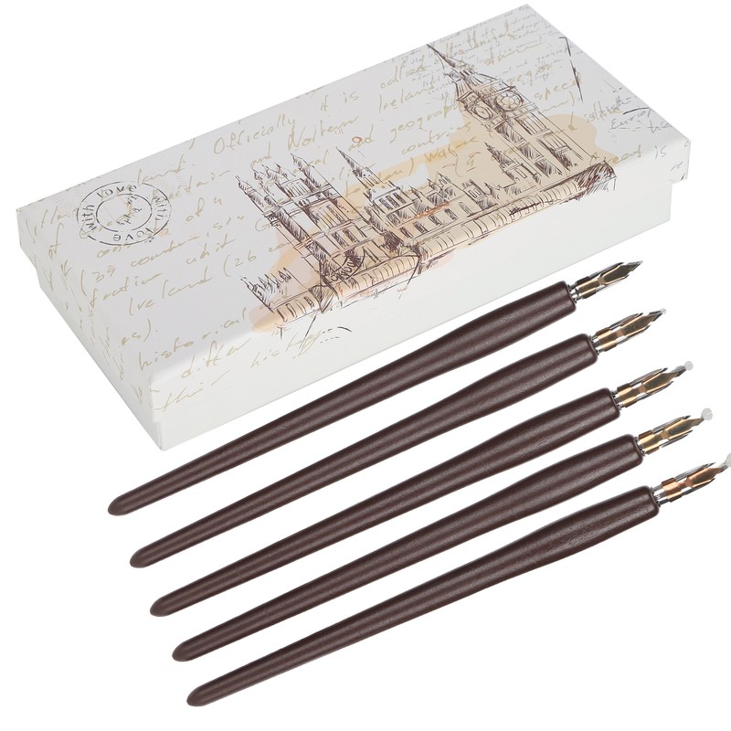 Wooden Handle Dip Pen Home Office Art Painting Calligraphy Fountain