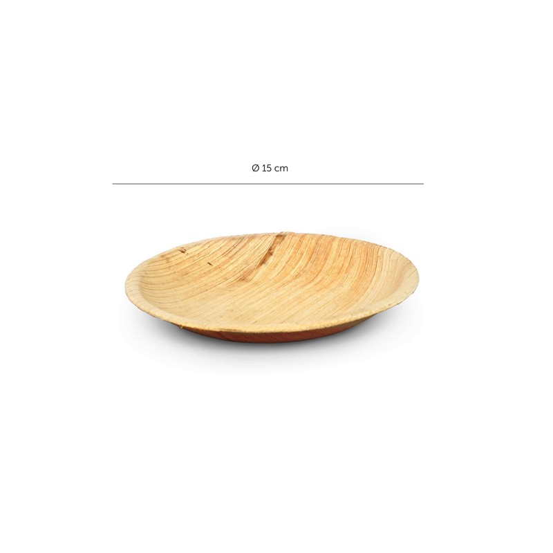 BOX And Tree 25 disposable plates, round, made of palm