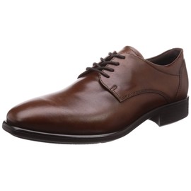 ECCO mens Citytray Plain Toe Tie Oxford, Cognac, 9-9.5 US