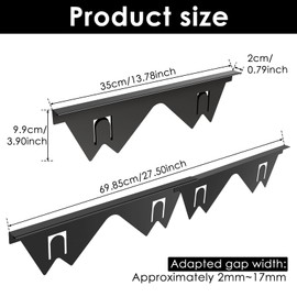 NZWBSHSSP 2Pcs Stove Gap Covers Stainless Steel Stove Gap Fillers Retractable Stove Counter Gap Cover Heat Resistant Stove Side Gap Covers Reusable Retractable Length 13.8 to 27.5in for Kitchens Stove