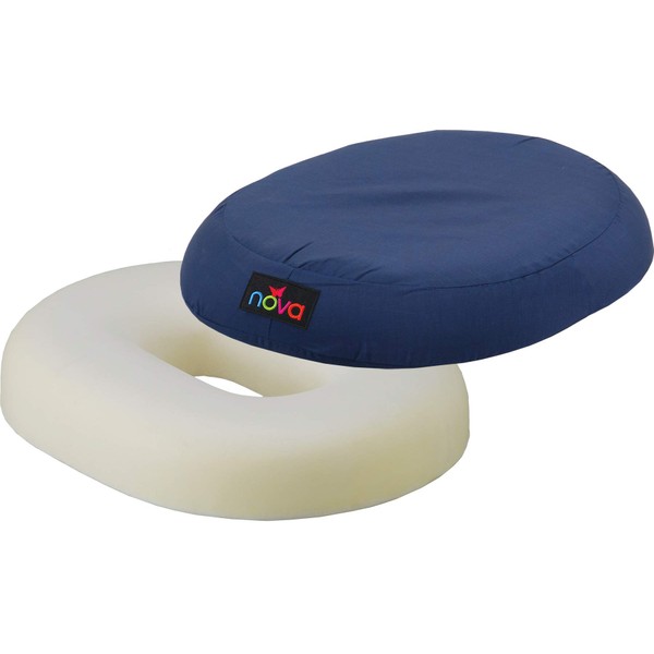 NOVA Medical Products Donut Pillow Seat Cushion, Blue, 18", 1 Count