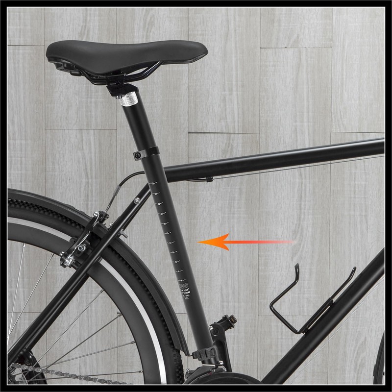 Hihaha 31.6x300mm Bicycle Seat Post Aluminum Alloy Adjustable with Clamp