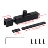 Nicerity 2Pcs Security Door Bolt Latch 3.54inch/90mm Black Door Safety