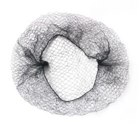 JARA JARA 2 X Nylon Sleep-In Hair Nets With Elastic Edge - Stretch To Fit, Hair nets for buns and sleeping in, suitable for Cooks, Dancers, Laboratory & more (Black)