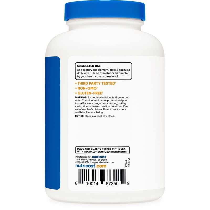 Nutricost Potassium (99 mg) Magnesium (210 mg) Citrates, 240 Capsules