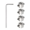 sourcing map 4pcs 4mm Drill Stop Collar Set Depth Stop,