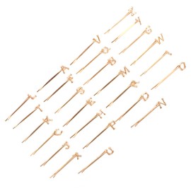 LALAFINA 26pcs Unique Design Metal Letter Hairpin Alphabet Hair Clips Fashion Bobby Pin Hair Styling Accessories