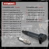 UF507 Ignition Coil Pack and Iridium Platinum Spark Plugs Set