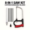 8-in-1 Multi-Purpose Hand Saw Kit with 6 Interchangeable Steel Blades