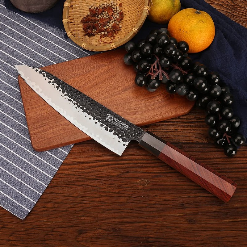 WILDMOK 8 Inch Chef Knife 3 Schichten 9CR18MOV CLAD STAEL,