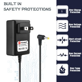 PKPOWER AC DC Adapter for Roku Premiere Plus 4630X 4630XB 4640X 4640R 640RW 4640XB Ultra 4K UHD HDR Digital HD Media Streamer Player Power Supply (6.6FT)