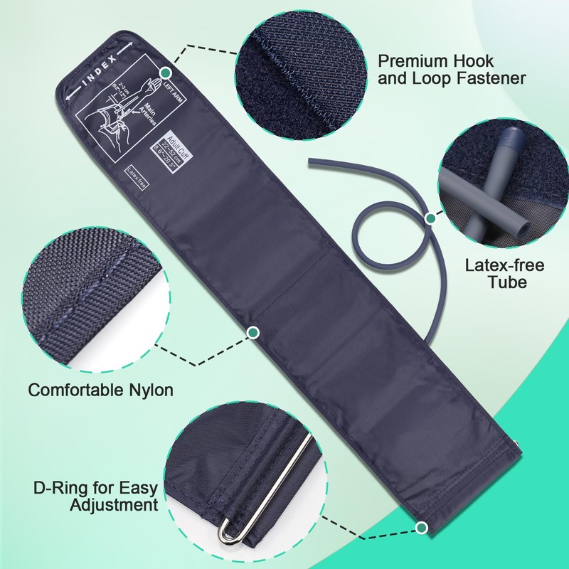 Huiguli XL Blood Pressure Cuff for Big Arms, 22-52 CM