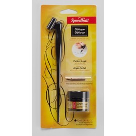 Speedball Oblique Pen Holder Black, Pen & Ink Carded, Use With Many Nibs, Writing, Handwriting, Calligraphy, Lettering Quill, Writers, Artists, Tool, For Adults, Kids Pen Set, Dip, Fountain Style Pens