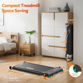 Akluer ping Office Under Desk Walking Pad Treadmill 2.5HP Home Use Walking Pad Treadmill With LED Display and App Controlcolor: Black