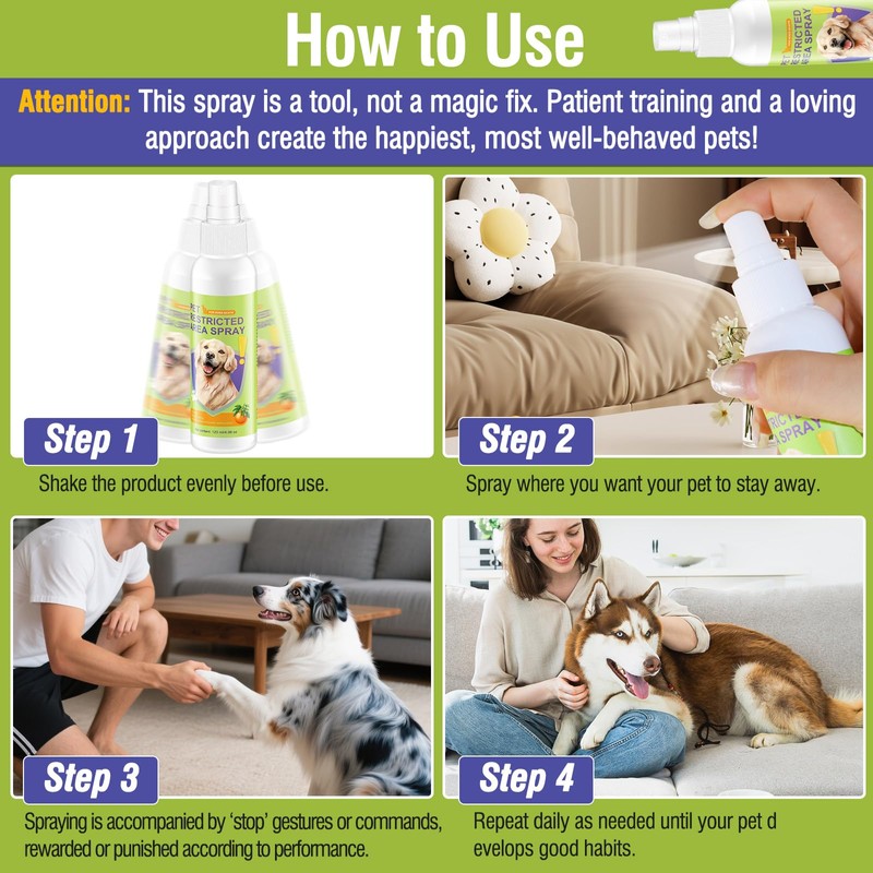 Cat Deterrent Spray for Peeing - Effective Dog Deterrent Spray