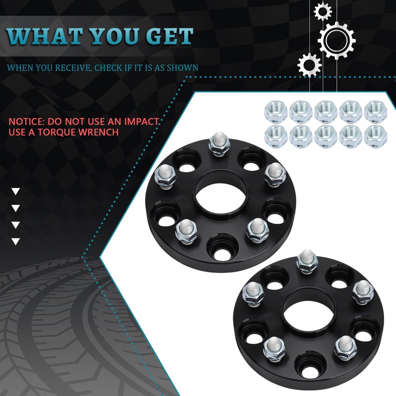 IRONTEK 5x4.5in Wheel Spacers 20mm Real Forged Spacers with 56.1mm