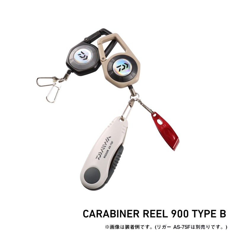 DAIWA Carabiner Reel 900 TYPE B, Black/Gray