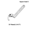 GOZAR Chrome Vanadium Adjustable Hook Wrench C Wrench 19-51mm 32-76mm