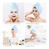 Dolores Toalla Cabello Secado Rápido Microfibra Gorro Turbante 2 Uds