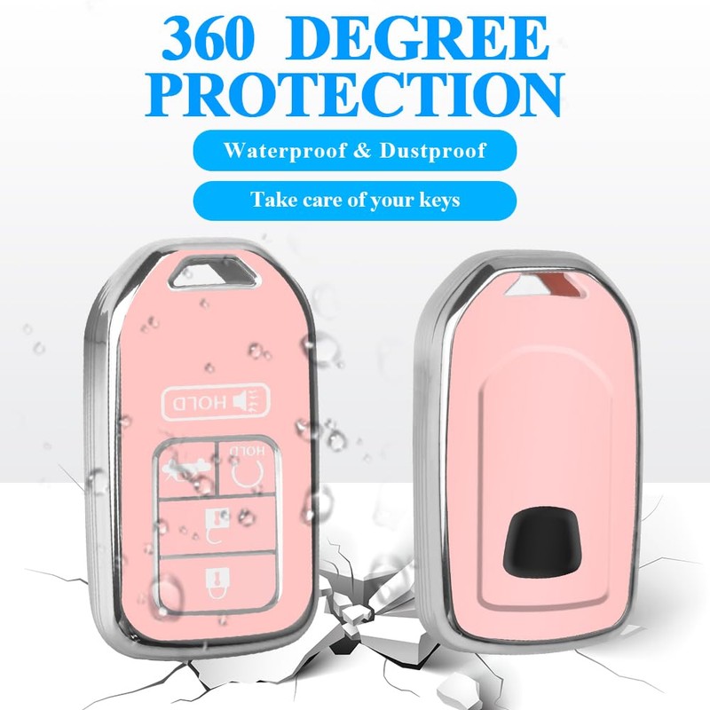 MILD EAST for Honda Key Fob Cover with Keychain, Car