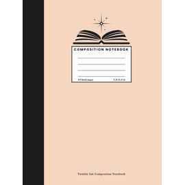 Peachy Orange | Twinkle Ink Lined Composition Notebook