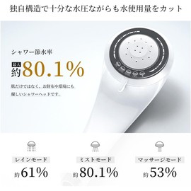 RUNCTY Shower Head, Micro Nano Bubble, Ultra Fine Bubble, Water Saving, Strong Water Pressure, 5 Modes, Moisturizing, Moisturizing, Beautiful Skin, Clean, Increase, Pore Dirt, Scalp Care, Massage,