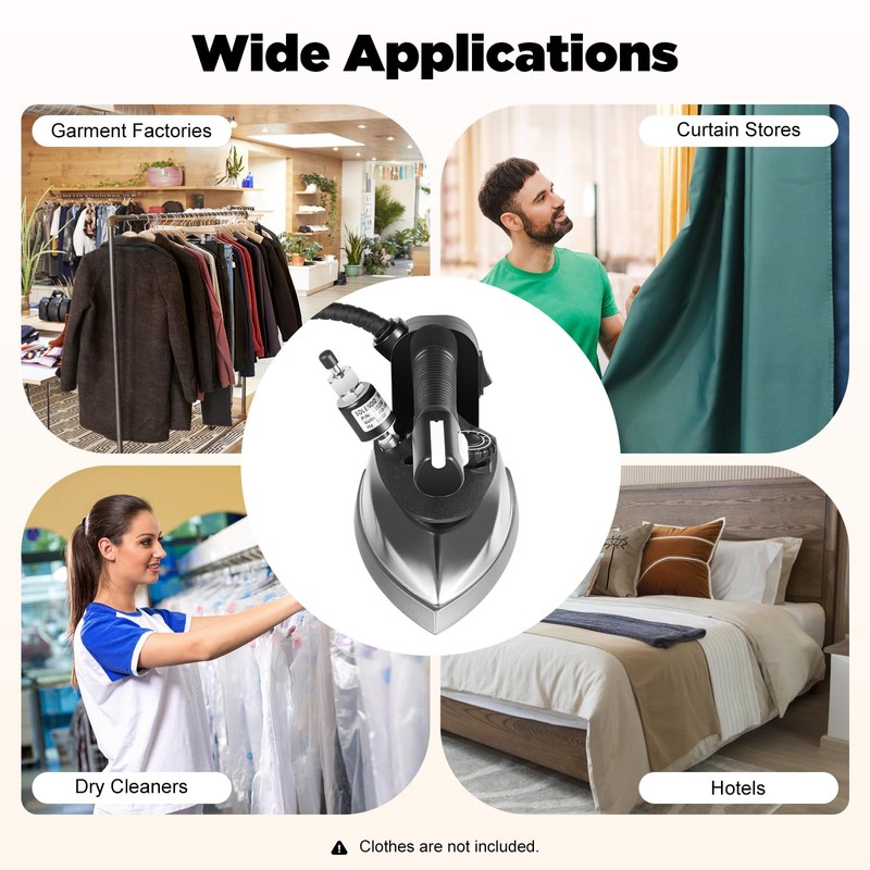 Industrial Electric Steam Iron, 60~220℃+3L Tank Lightweight Portable Efficiently Gravity