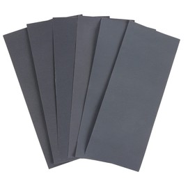 CABAX 9x3.7 Inch Abrasive Dry Wet Waterproof Sandpaper Sheets Assorted Grit of 400/600/ 800/1000/ 1200/1500 for Furniture, Hobbies and Home Improvement, 6 Sheets