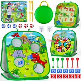 RIEYON 4-in-1 Bean Bag Toss Game for Kids, Toddler Toys for Kids Party Games and Outdoor Toss Games, Birthday for Kids Aged 3 4 5 6 7 8 Year Old