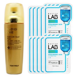 Tony Moly Intense Care Gold 24K Snail Toner + Master Lab Hyaluronic Acid Mask Sheet 10 sheets free / 토니모리 인텐스 케어 골드 24K 스네일 토너+마스터랩 히알루론산 마스크시트 10매 증정