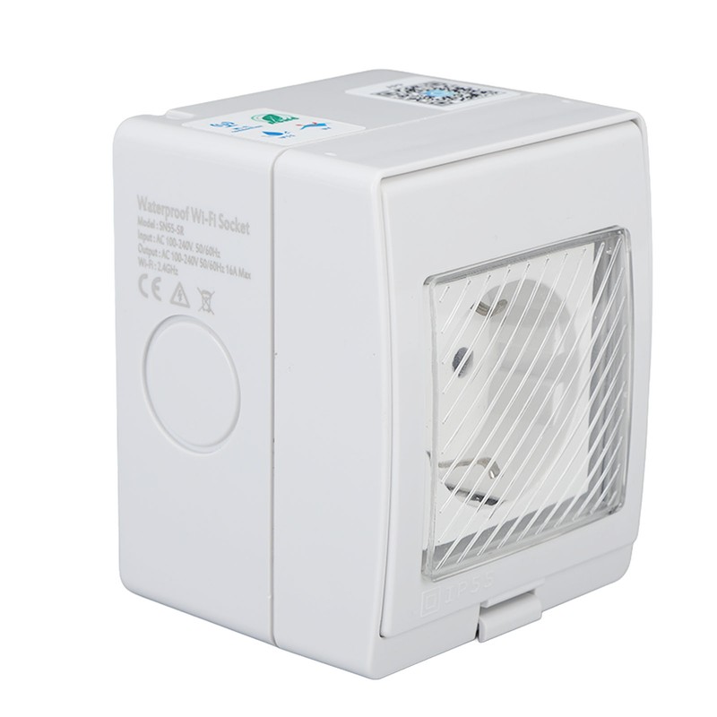 WiFi Smart Socket PC ABS IP55 Waterproof APP Remote Control