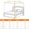 SEAYNFESH Bed Canopy Frame Queen Size,Stainless Steel Bed Post Poles
