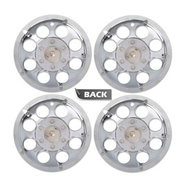G-PLUS 10" Chrome Wheel Cover Hub Caps Compatible with EZGO Club Car and Yamaha Golf Cart Hubcaps Set of 4