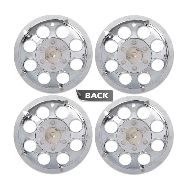 G-PLUS 10" Chrome Wheel Cover Hub Caps Compatible with EZGO