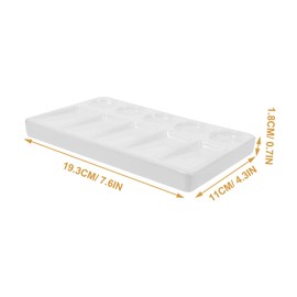 DOITOOL 2pcs Rectangular Watercolor Palette for Art Students and Craft Projects Versatile Paint Mixing Tray Compartment Design for Easy Organization and Sharing