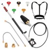 24 FT Telescoping Pressure Washer Wand - Turbo Nozzle Attachment