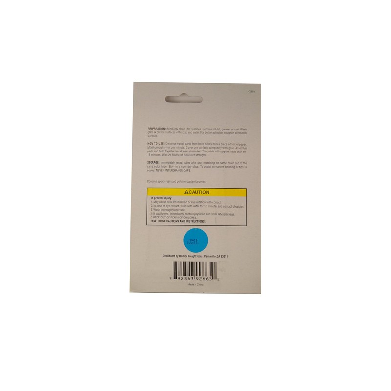 HFT 92665 Epoxy - Quick Setting Clear when dry