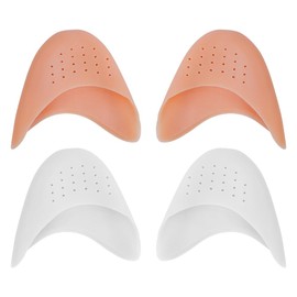 Hsthe Sea 4 Paar Zehenschutz aus Silikon, Zehenabdeckungen für Damen und Herren, Schuhfüllung, Gel-Zehenpolster, Zehenkappen-Spitzenkissen mit atmungsaktivem Loch