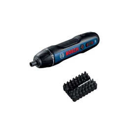 Bosch Professional 3.6V Cordless Screwdriver (Includes 32 Driver Bits, Extension Bit Holder, Carrying Case, and Charging Cord) BOSCHGO-N Blue