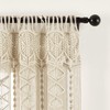 Lush Decor Boho Macrame Textured Cotton Window Curtain Panel Single