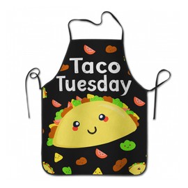 Funny Kitchen Aprons for Women Men Chef Cute Aprons Waterdrop Resistant Taco Tuesday Apron Mexican Cooking Aapron for Grilling BBQ Apron Kitchen Cooking Baking Gardening Sewing BBQ