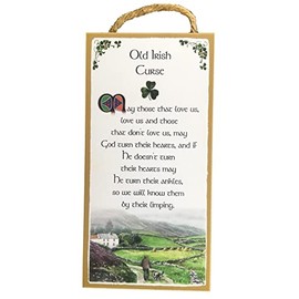 Old Irish Curse - Irish Poem - 5x10 Inch Hanging Wooden Plaque