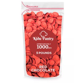 Kidu Pantry Melting Chocolate Wafers Bulk In Resealable Bag (Red, 5 Pound)