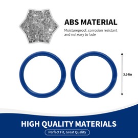 RAZPOY JL Dash Air Vent Trim, Dashboard Air Conditioner Outlet Vent Ring Cover Compatible with 2024 Jeep Wrangler JL JLU & Gladiator JT Interior Accessories, ABS Blue