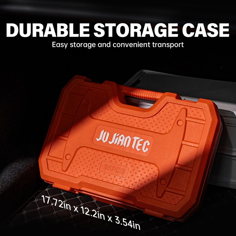 JU JIAN TEC 55-Piece 3/8" Drive Master Impact Socket Set