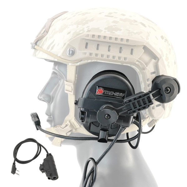 TSVISIONCORE Tactical Headset with ARC Rail Adapter,Hearing Ear Protection Headphones