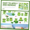 HAPINARY Cute Frog Wall Decals 4 Sheets Frog Wall Sticker