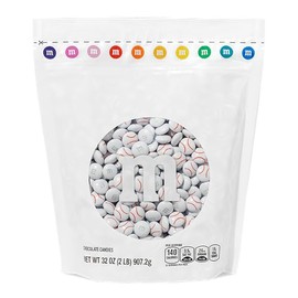 M&M’S WORLD Baseball Milk Chocolate Candies, 2 lbs Bulk – For Baseball Party Favors, Party Supplies, Goodie Bags, and More