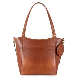 Marc Peter Santorini Women's Handbag, Nappa Leather, Vintage Shoulder Bag, Shoulder Bag, Vintage Brown